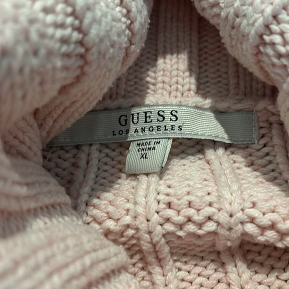 Pink Guess Cowl Neck Sweater Sz XL - Picture 2 of 4